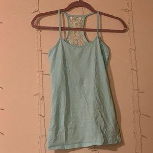 Garage | Light Blue Lace Back Tank Top